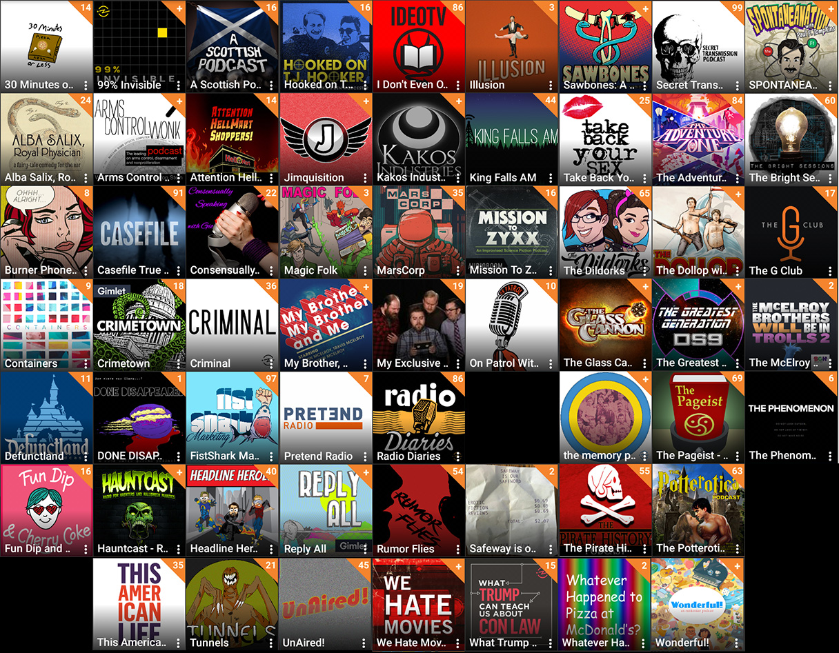 My Podcast Subscriptions [As of 1-16-18]